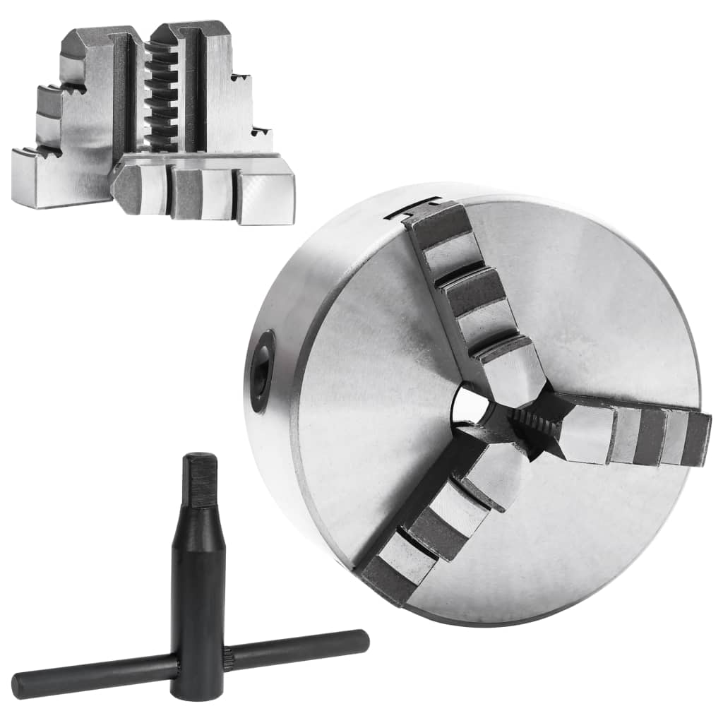 3-Leukainen Itsestään Keskittävä Sorvi-Istukka 125 Mm Teräs K11 125