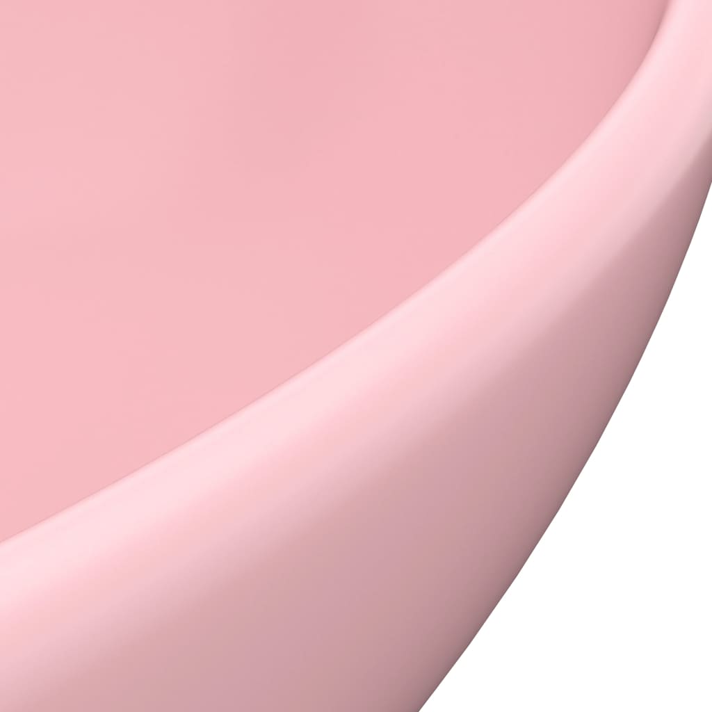 Ylellinen Pesuallas Ovaali Matta Pinkki 40X33 Cm Keraaminen