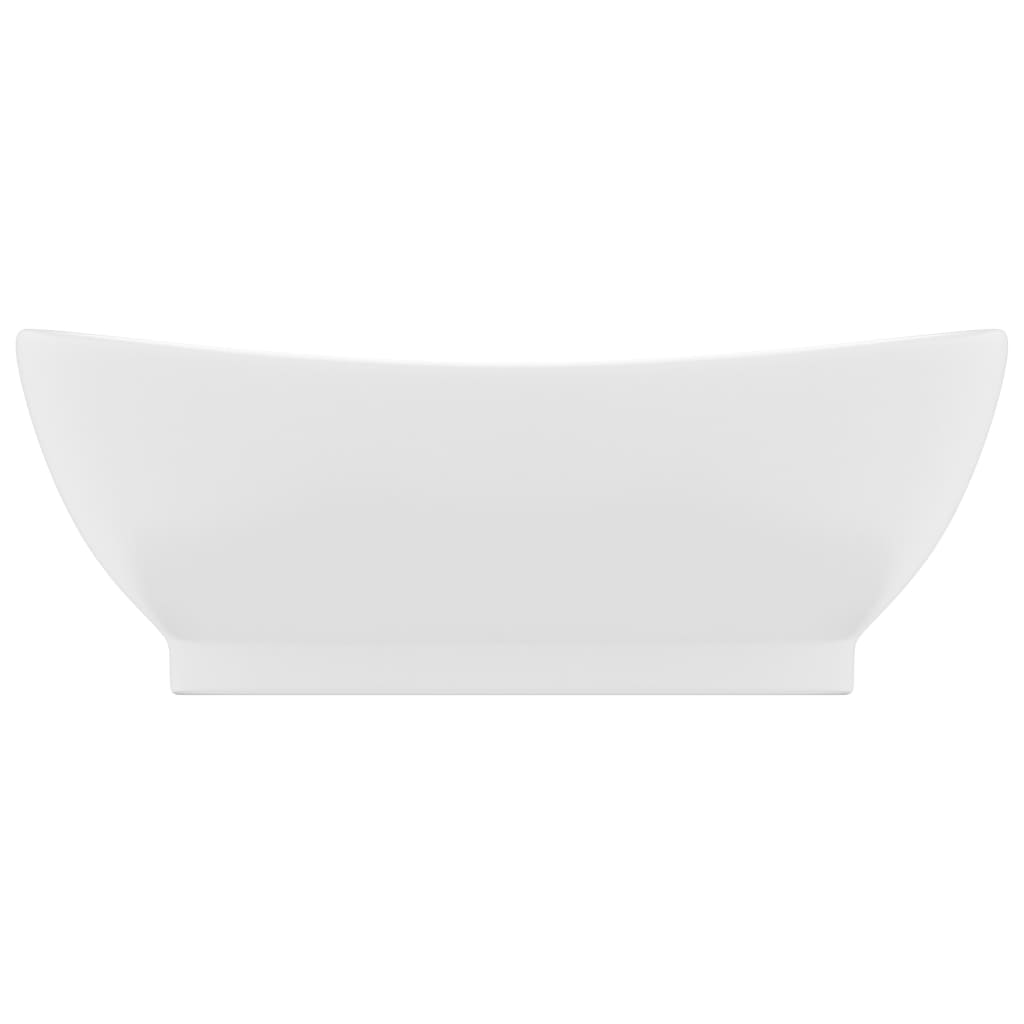 Ylellinen Pesuallas Ovaali Matta Valkoinen 58,5X39 Cm Keraami