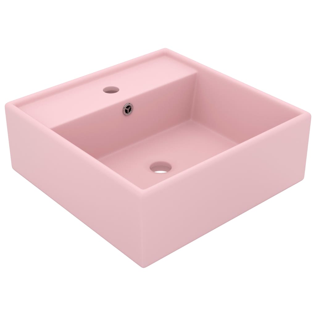 Ylellinen Pesuallas Ylivuotoaukolla Pinkki 41X41 Cm Keraami