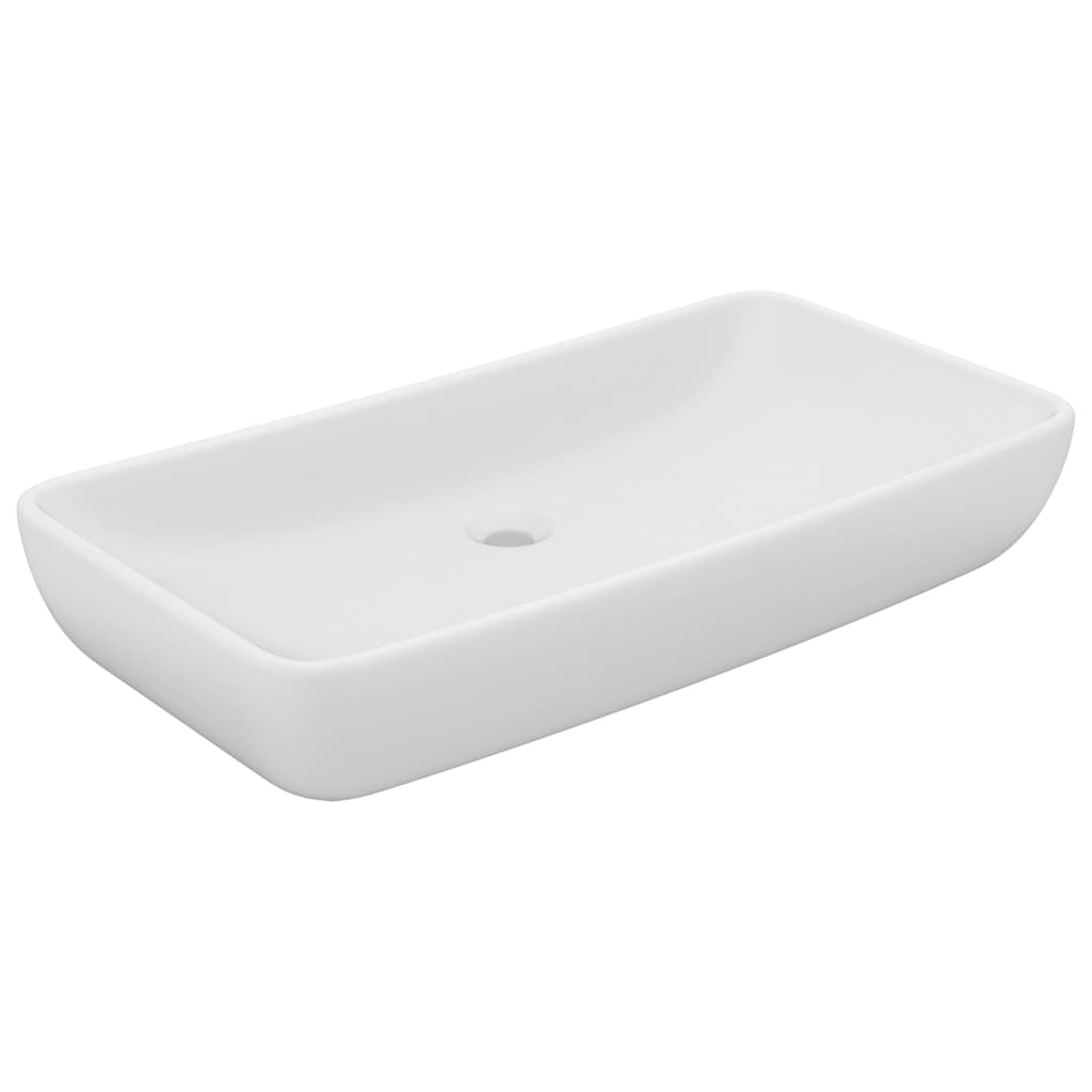 Ylellinen Pesuallas Suorakaide Matta Valkoinen 71X38 Cm Keraami