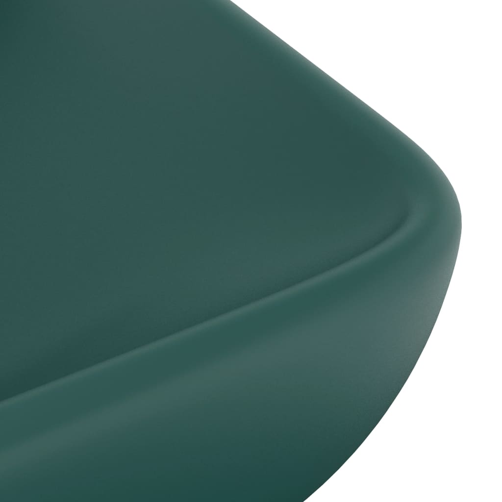 Ylellinen Pesuallas Suorakaide Matta Tummanvihreä 71X38 Cm