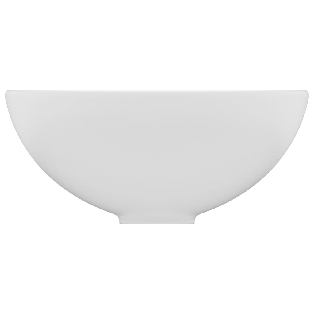 Ylellinen Pesuallas Pyöreä Matta Valkoinen 32,5X14 Cm Keraami