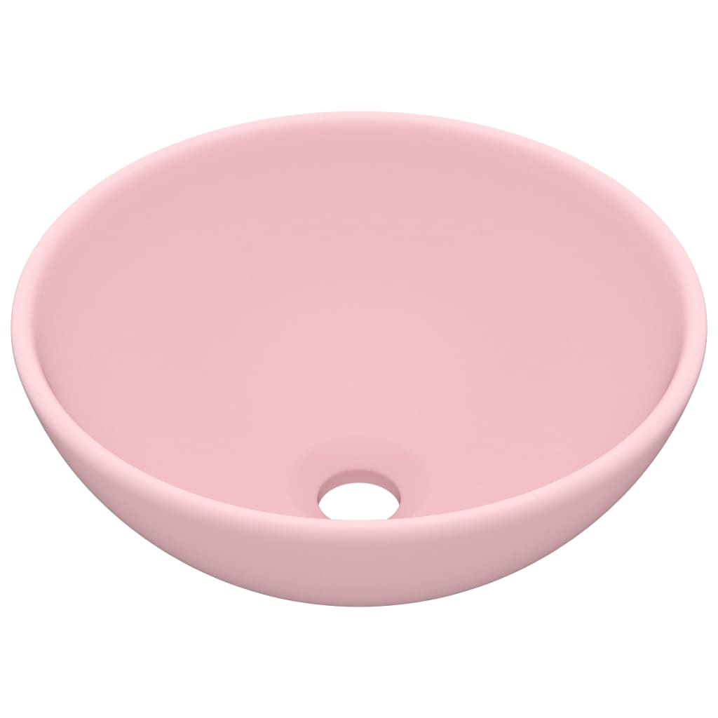 Ylellinen Pesuallas Pyöreä Matta Pinkki 32,5X14 Cm Keraami