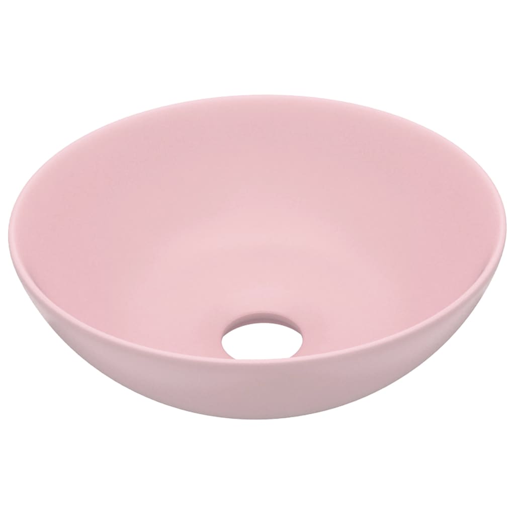 Kylpyhuoneen Pesuallas Keraaminen Pinkki Pyöreä