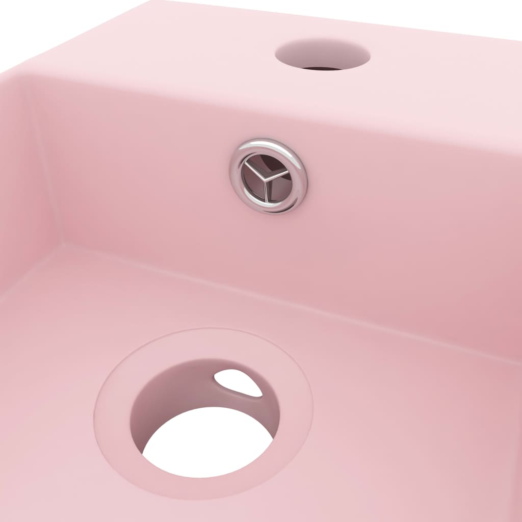 Kylpyhuoneen Pesuallas Ylivuodolla Keraaminen Matta Pinkki