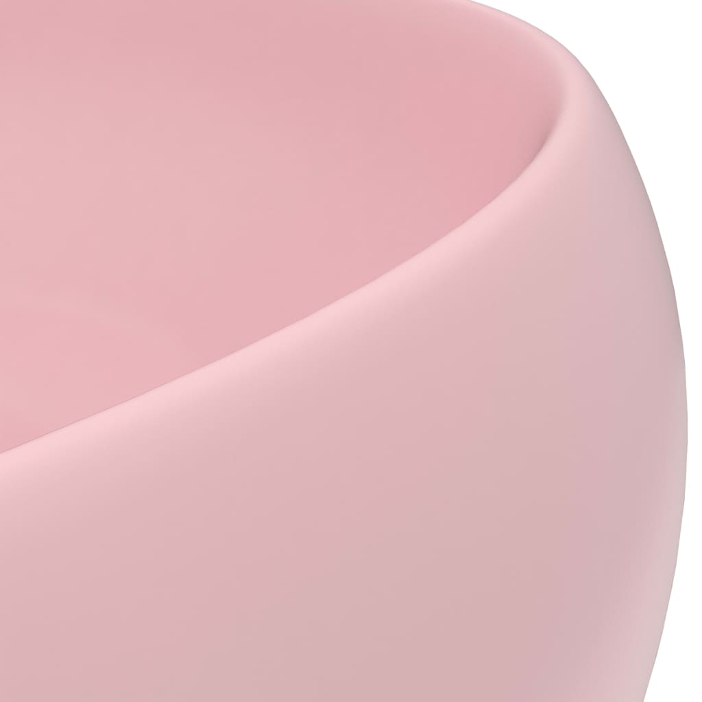 Ylellinen Pesuallas Pyöreä Matta Pinkki 40X15 Cm Keraami