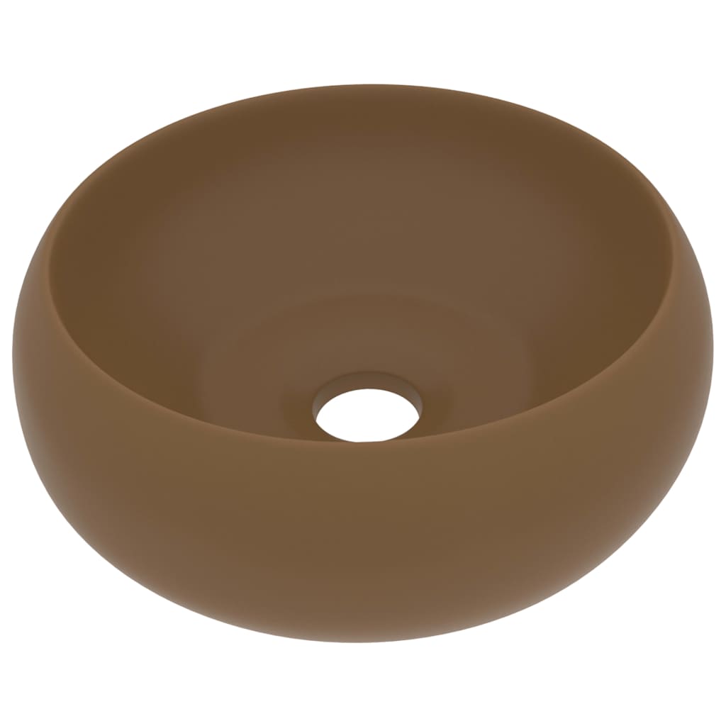 Ylellinen Pesuallas Pyöreä Matta Kerma 40X15 Cm Keraami