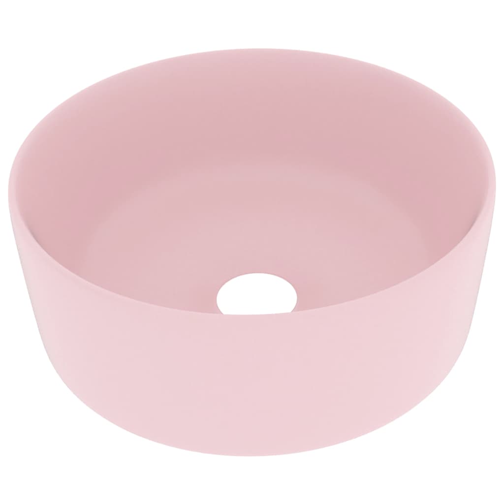 Ylellinen Pesuallas Pyöreä Matta Pinkki 40X15 Cm Keraamiikka
