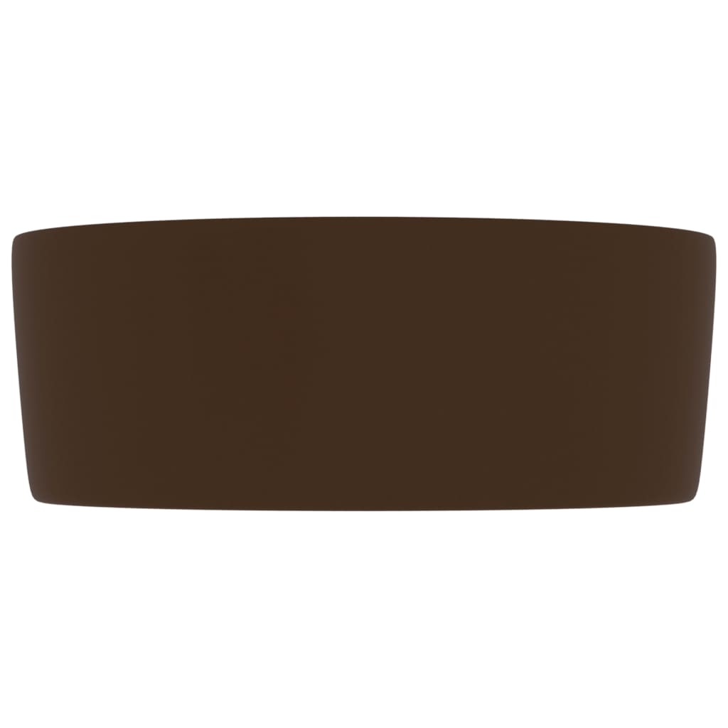 Ylellinen Pesuallas Pyöreä Matta Tummanruskea 40X15 Cm Keraami