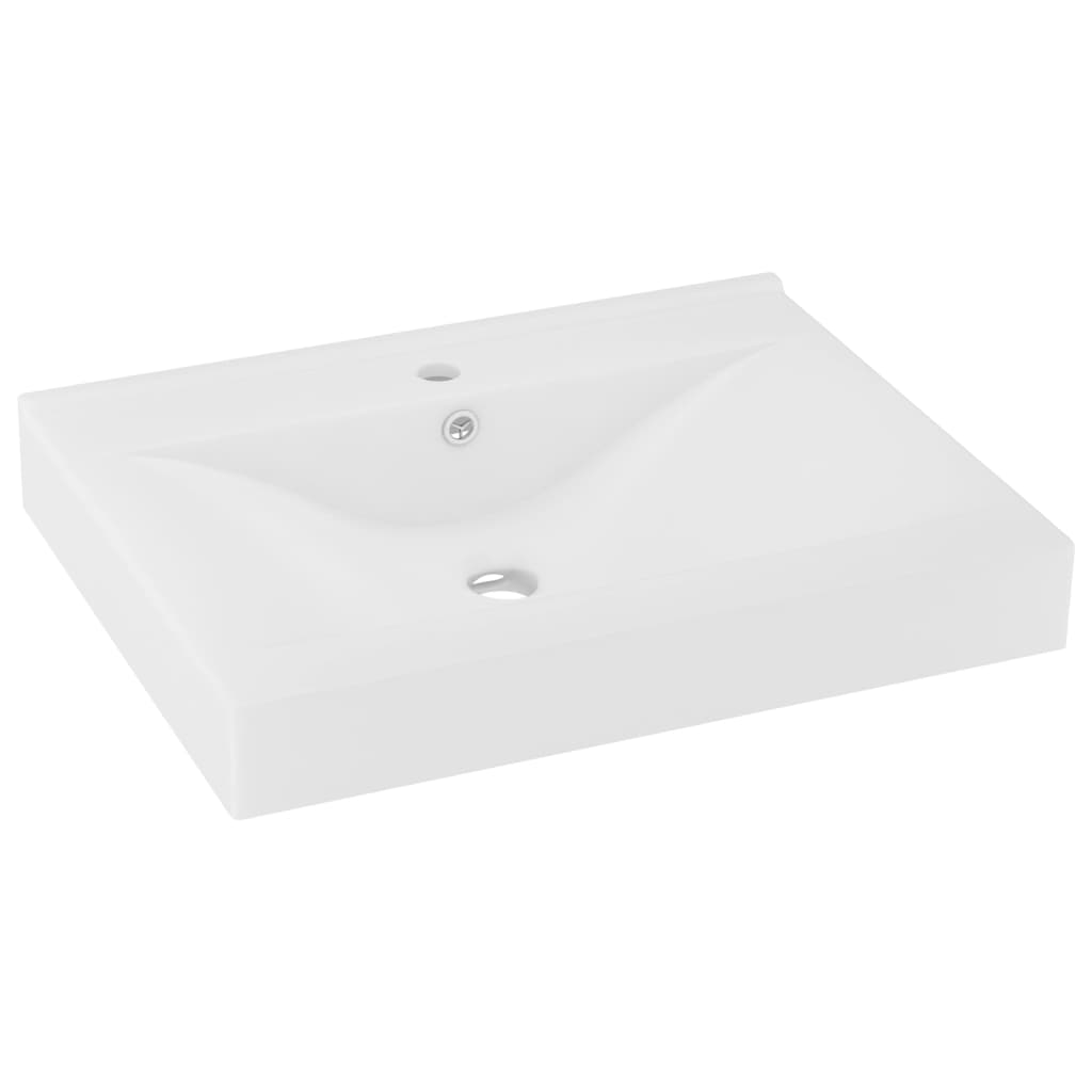 Ylellinen Pesuallas Hanareiällä Matta Valk. 60X46 Cm Keraami