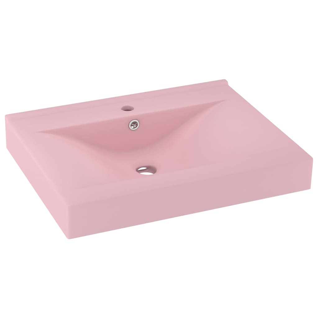 Ylellinen Pesuallas Hanareiällä Matta Pinkki 60X46 Cm Keraami