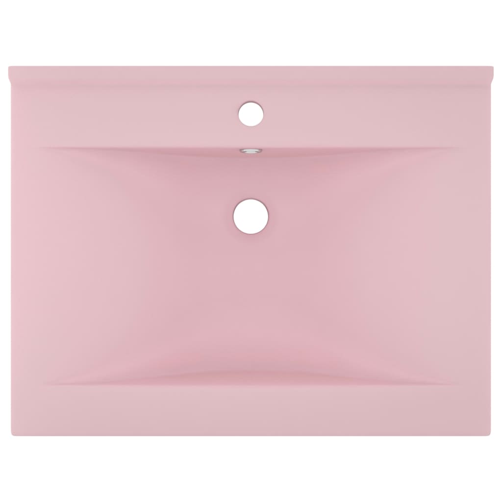 Ylellinen Pesuallas Hanareiällä Matta Pinkki 60X46 Cm Keraami