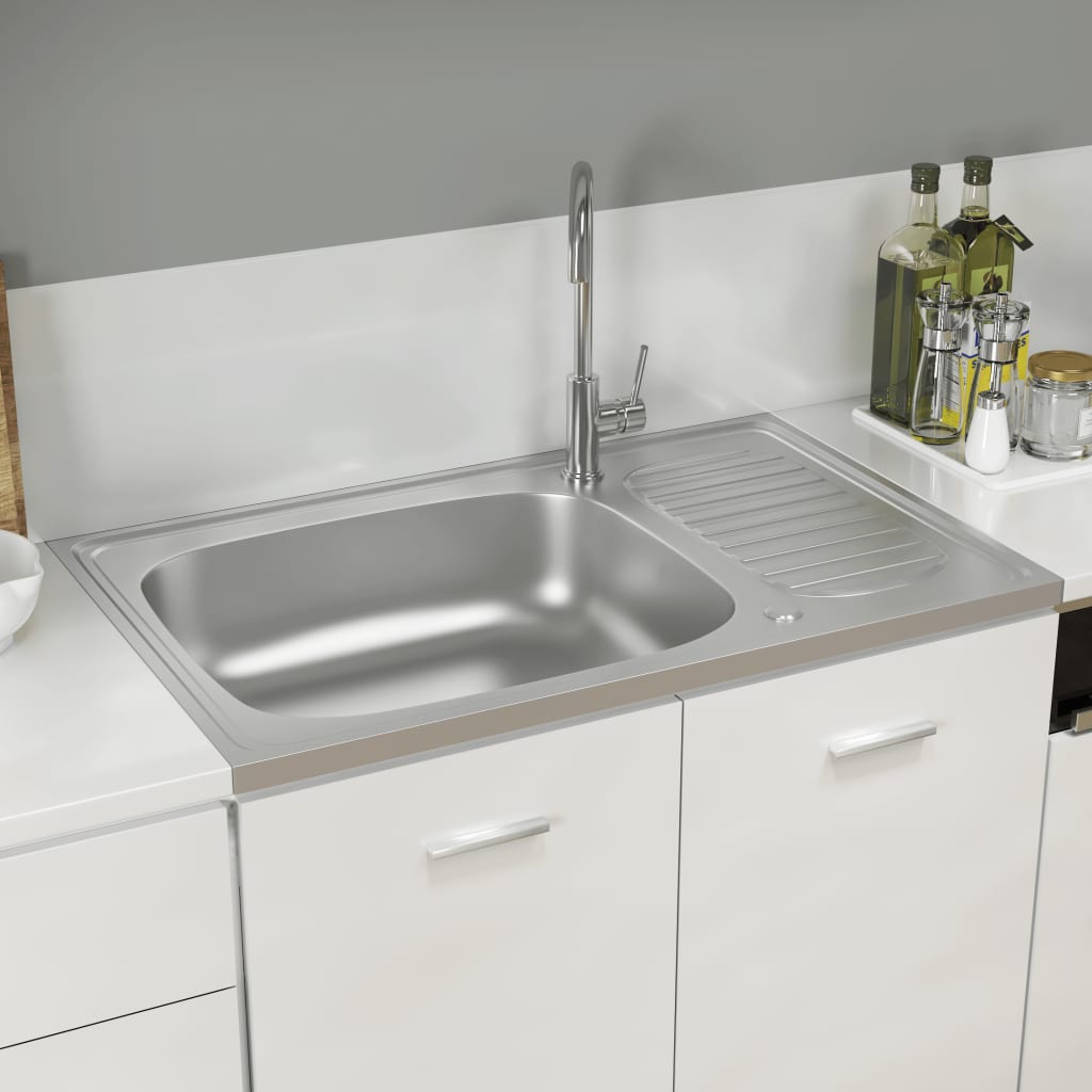 Tiskiallas Viemärisarjalla Hopea 800X500X155 Mm Ruostum. Teräs