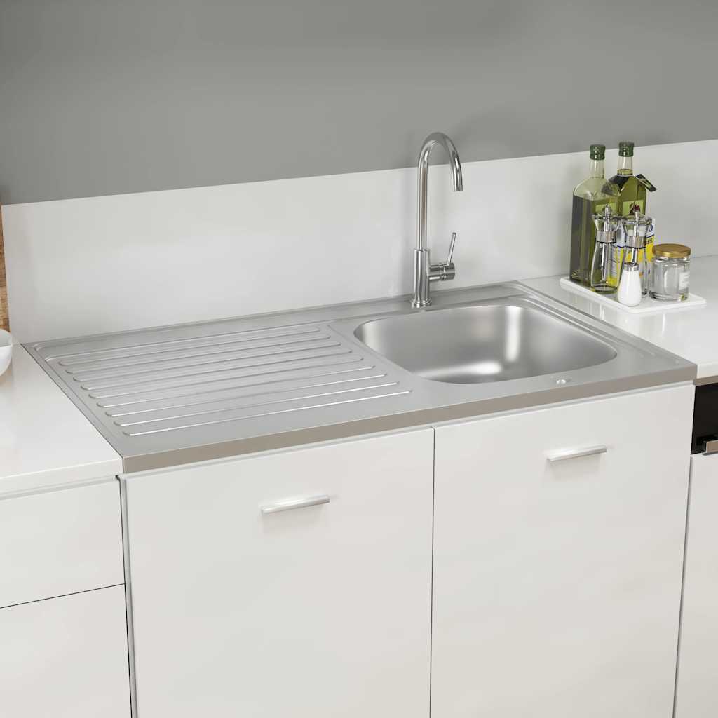 Tiskiallas Viemärisarjalla Hopea 1000X600X155 Mm Ruostum. Teräs
