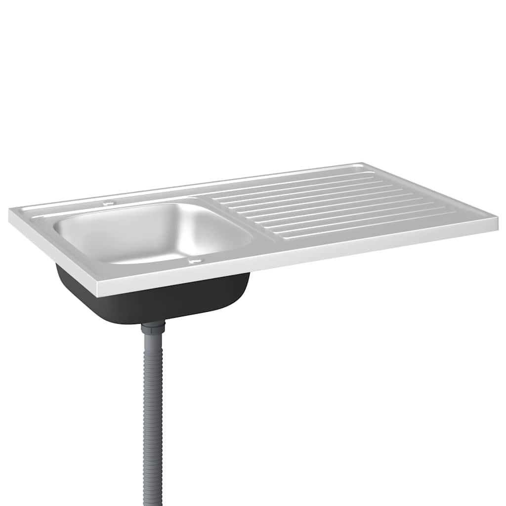 Tiskiallas Viemärisarjalla Hopea 1000X600X155 Mm Ruostum. Teräs