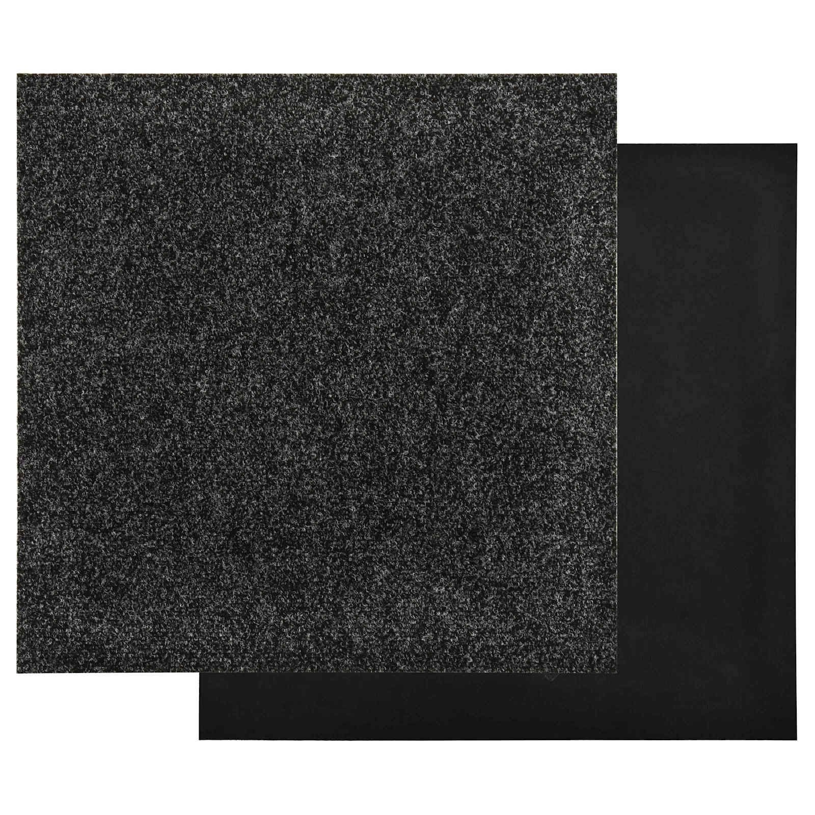 Matto 20 Pcs Musta 50 X 50 Cm Bitumi