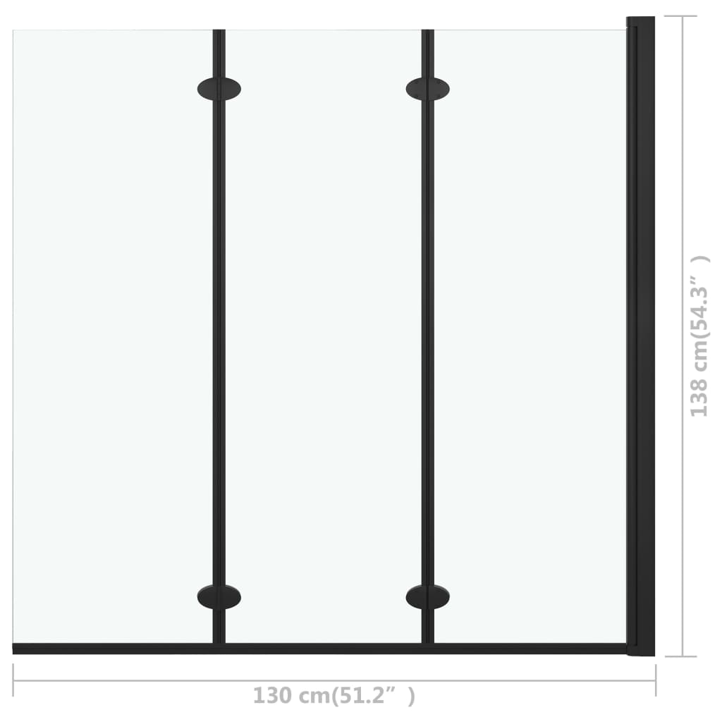 Taittuva Suihkukaappi 3 Paneelia Esg 130X138 Cm Musta