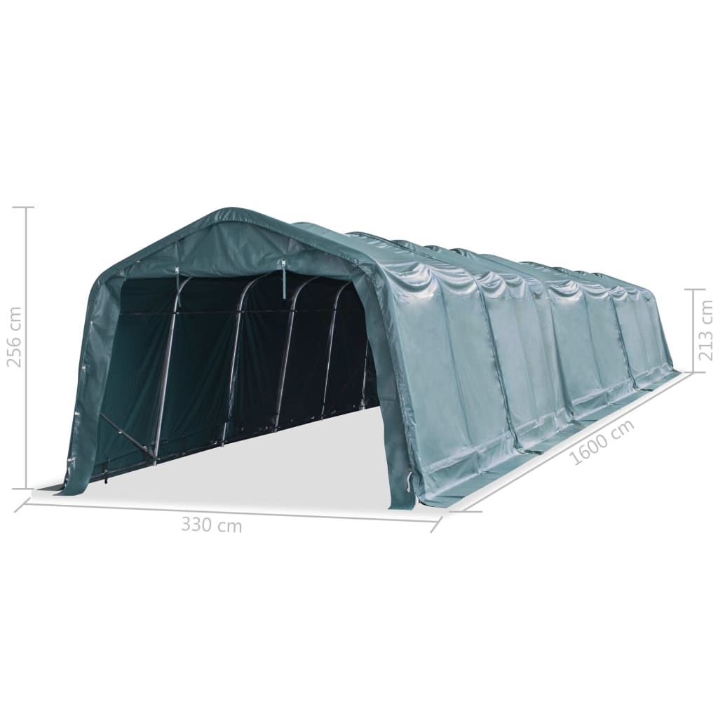 Irrotettava Karjateltta Pvc 550 G/M² 3,3X16 M Tummanvihreä