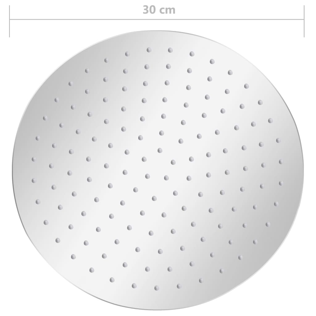 Sadesuihkupää 304 Ruostumaton Teräs 30 Cm Pyöreä