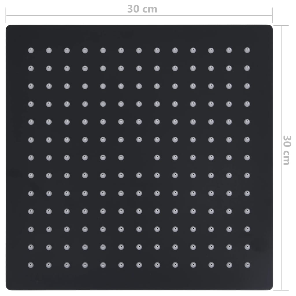 Sade Suihkupää Ruostumaton Teräs 30X0 Cm Neliö Musta