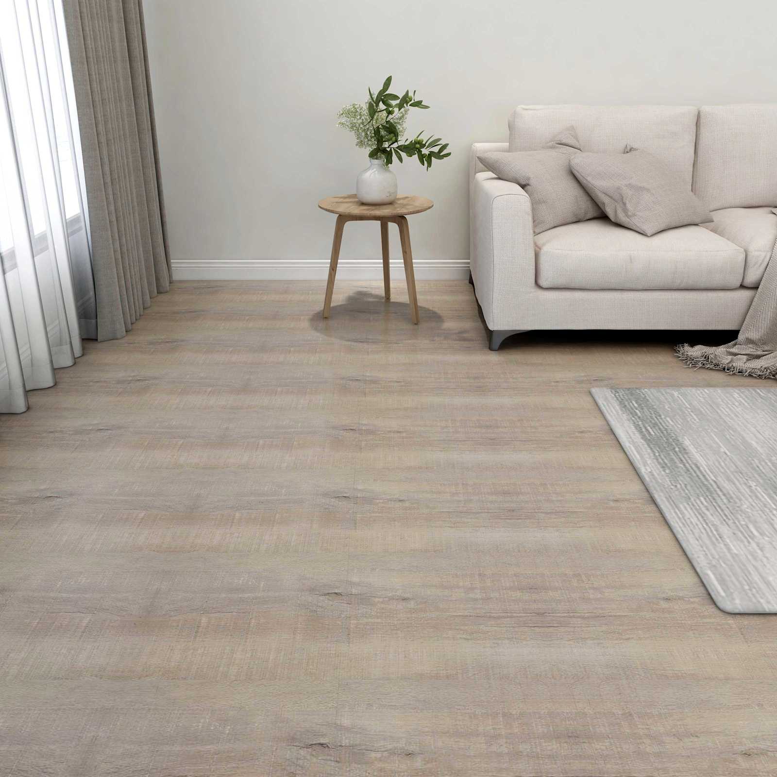 Lattialankut 55 Pcs Harmaanruskea 5,11 M² Polyvinyylikloridi