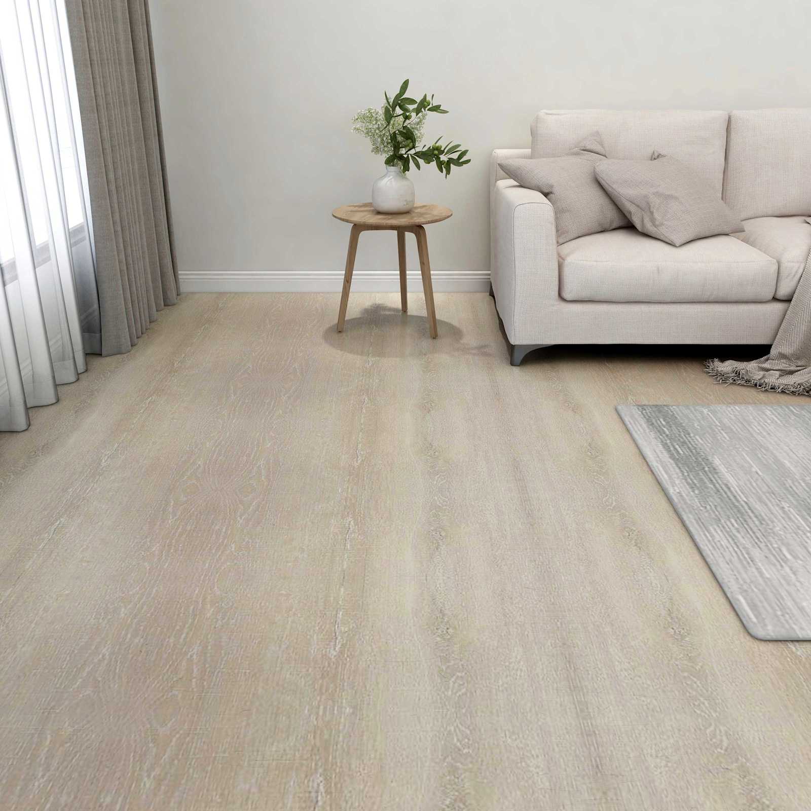 Lattialankut 55 Pcs Beige 5,11 M² Polyvinyylikloridi
