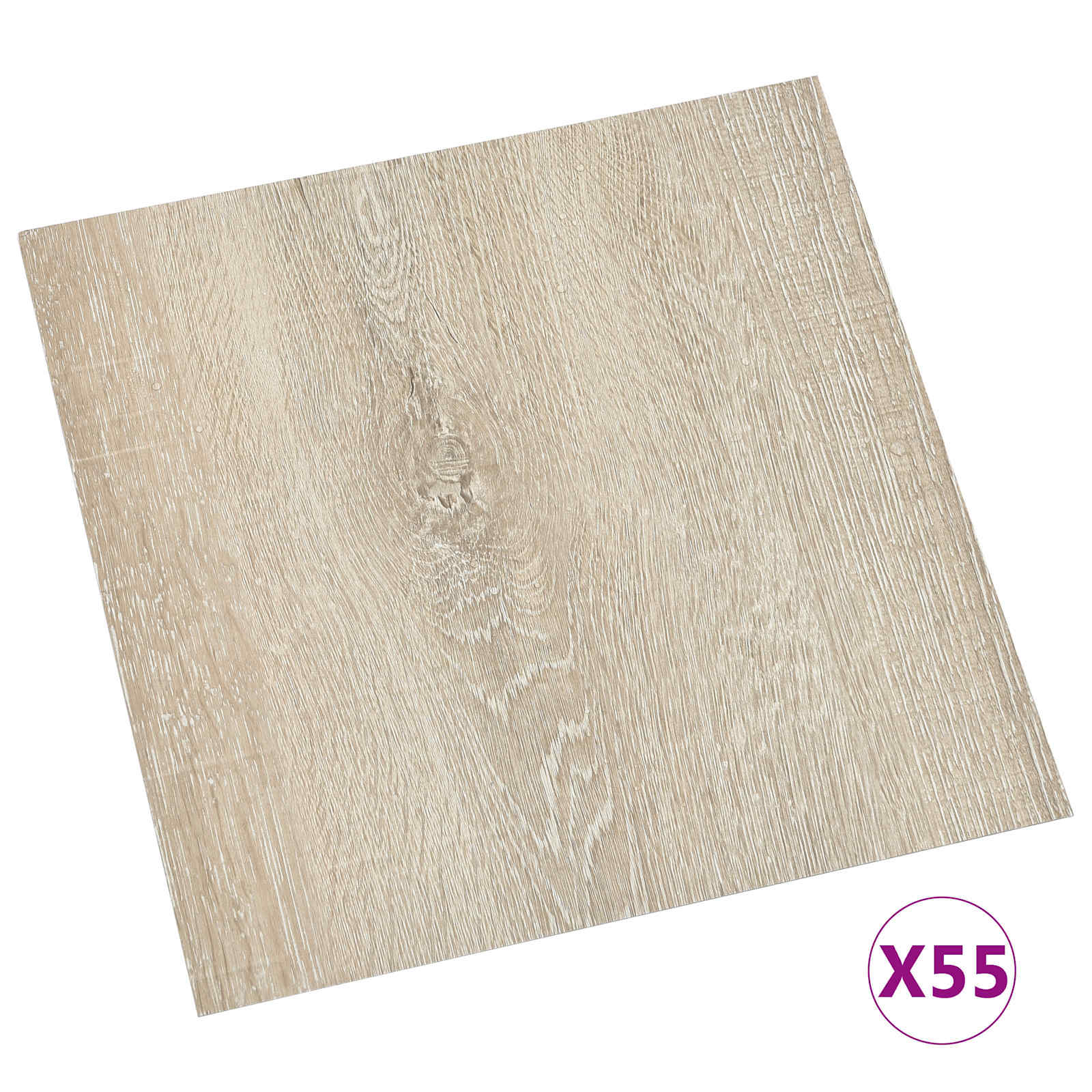 Lattialankut 55 Pcs Beige 5,11 M² Polyvinyylikloridi
