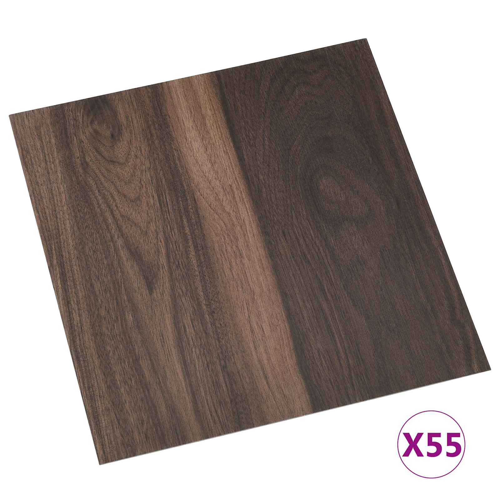 Lattiapaneelit 55 Pcs Tumma Ruskea 5,11 M² Polyvinyylikloridi