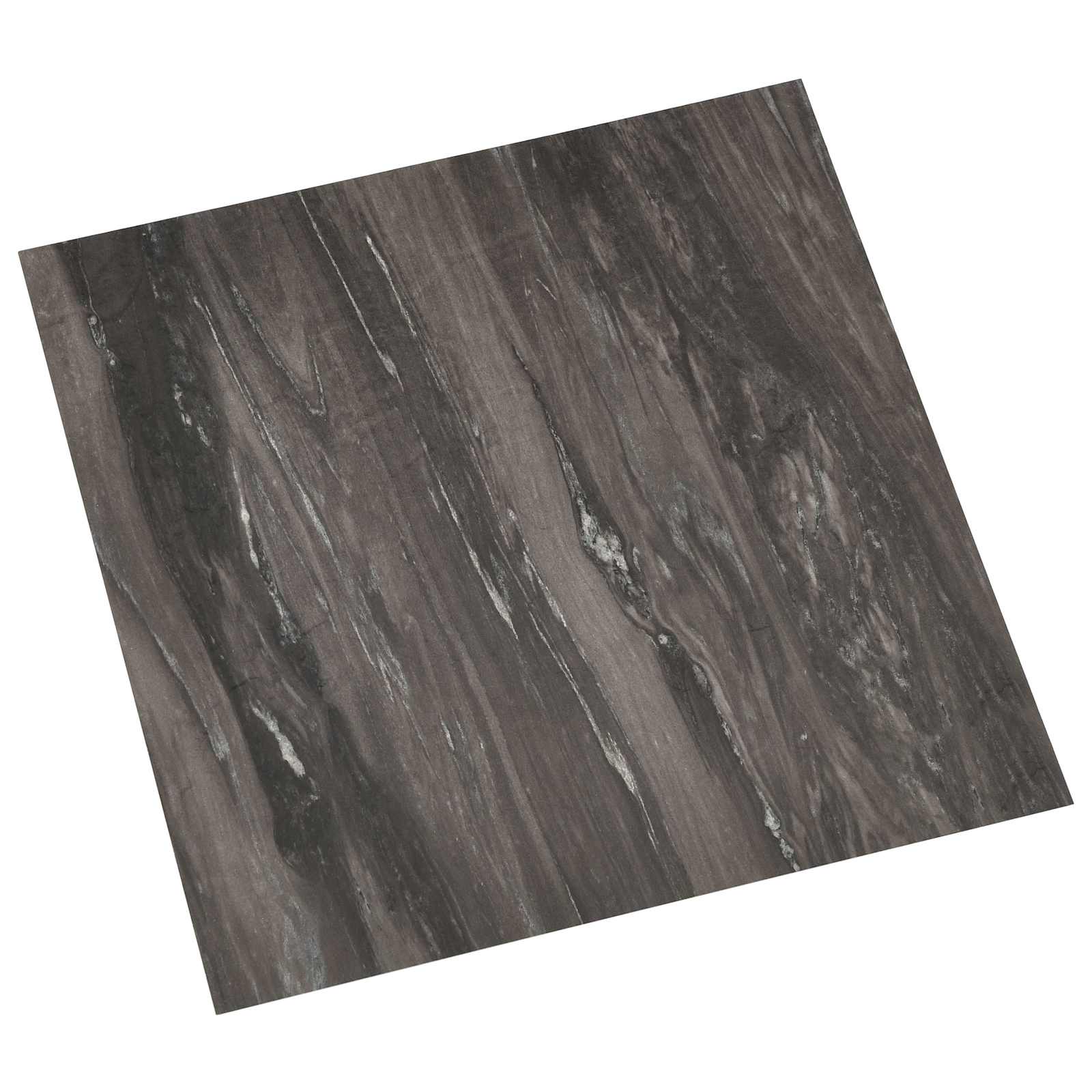 Lattialankut 55 Pcs Tumma Harmaa 5,11 M² Polyvinyylikloridi