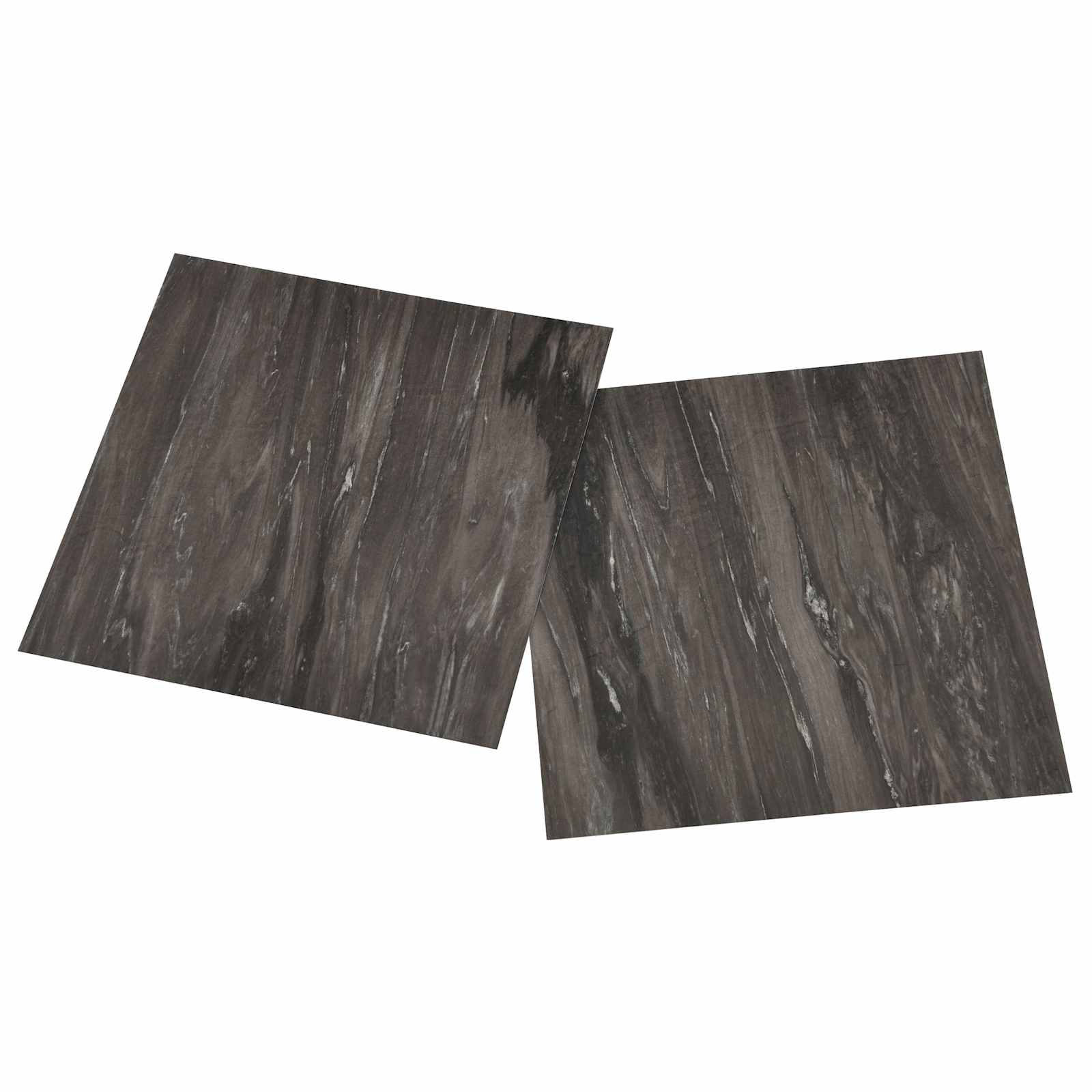 Lattialankut 55 Pcs Tumma Harmaa 5,11 M² Polyvinyylikloridi