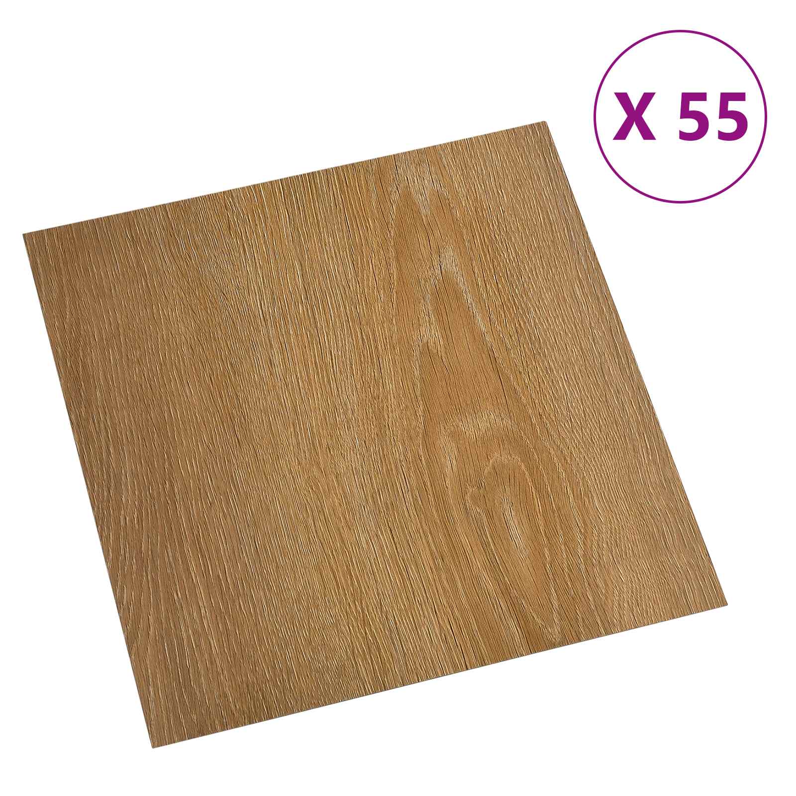 Lattialankut 55 Pcs Ruskea 5,11 M² Polyvinyylikloridi