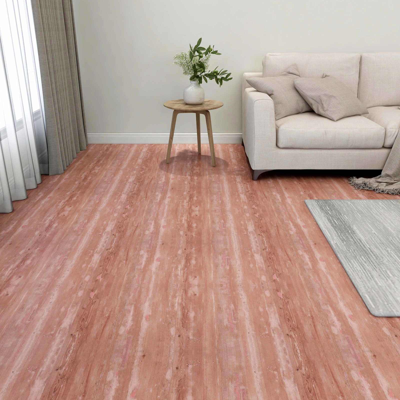 Lattiapaneelit 55 Pcs Punainen 5,11 M² Polyvinyylikloridi