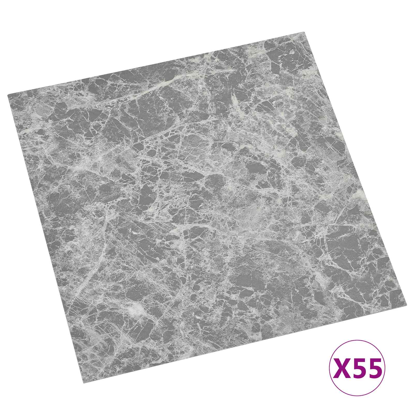 Lattialankut 5,11 M² 55 Pcs Polyvinyylikloridi Harmaa