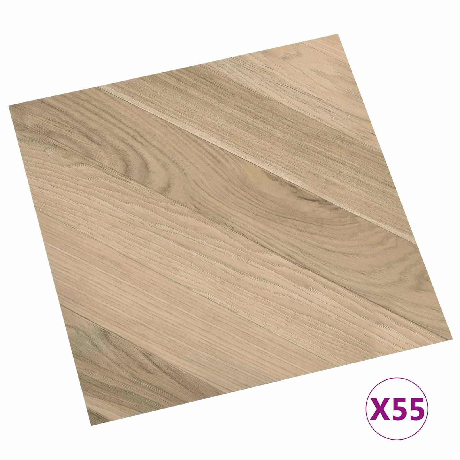 Lattialankut 55 Pcs Ruskea 5,11 M² Polyvinyylikloridi