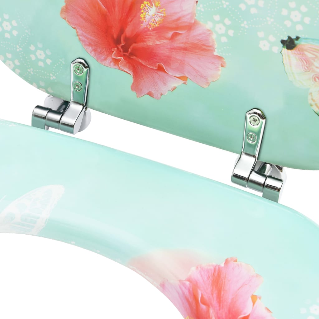 Wc-Istuimet Kansilla 2 Kpl Mdf Flamingokuosi