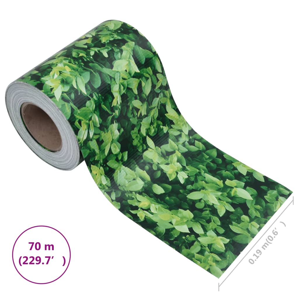 Puutarhan Yksityisyyden Suoja Pvc 70X0,19 M Vihreä