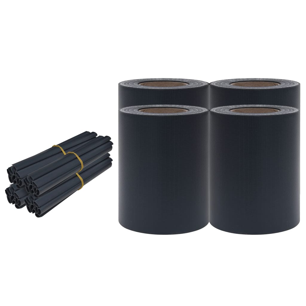 Puutarhan Yksityisyyden Suojat 4 Kpl Pvc 35X0,19 M