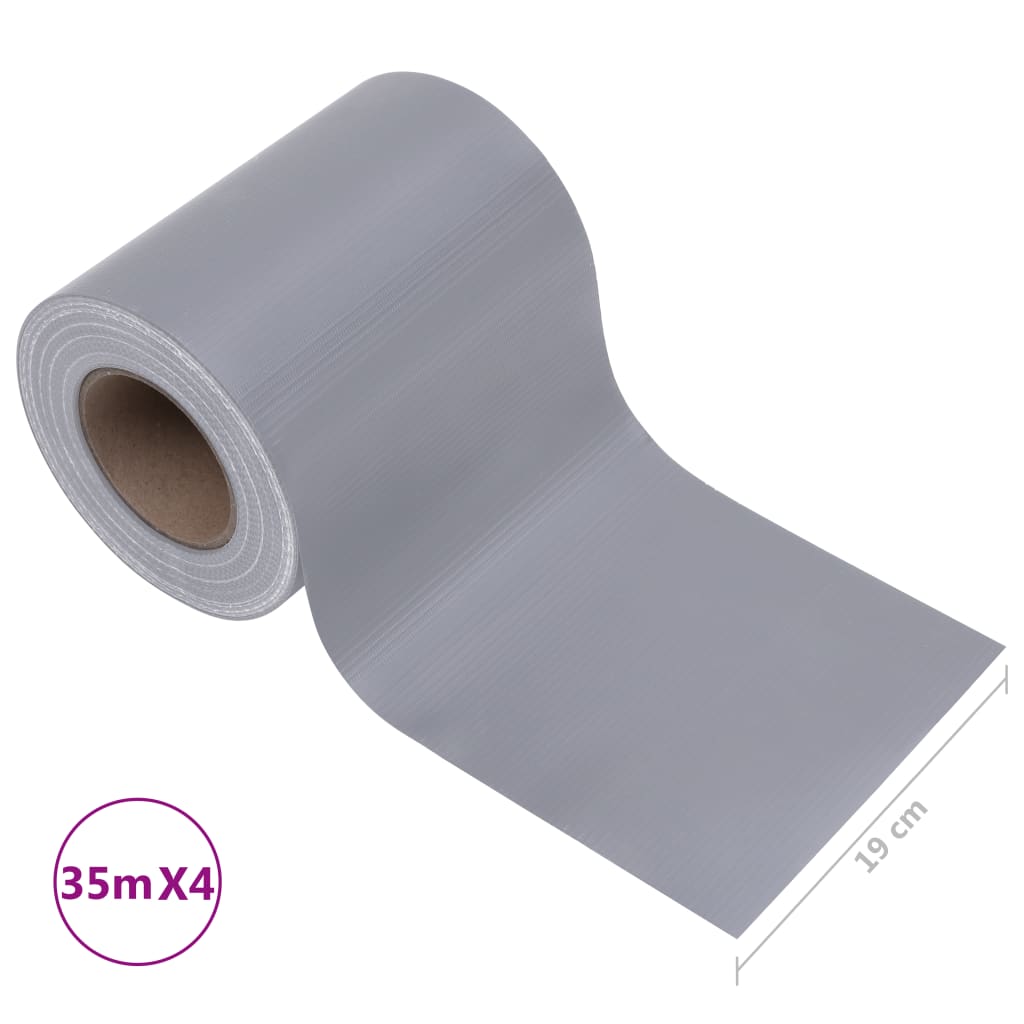 Puutarhan Yksityisyyden Suojat 4 Kpl Pvc 35X0,19M Vaaleanharmaa
