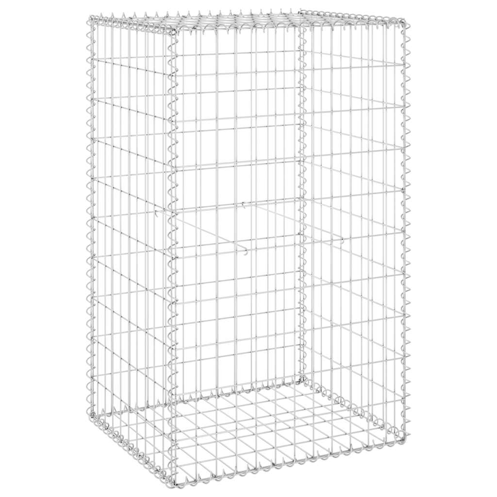 Gabion-Kivikori Kansilla Galvanoitu Teräs 60X50X100 Cm