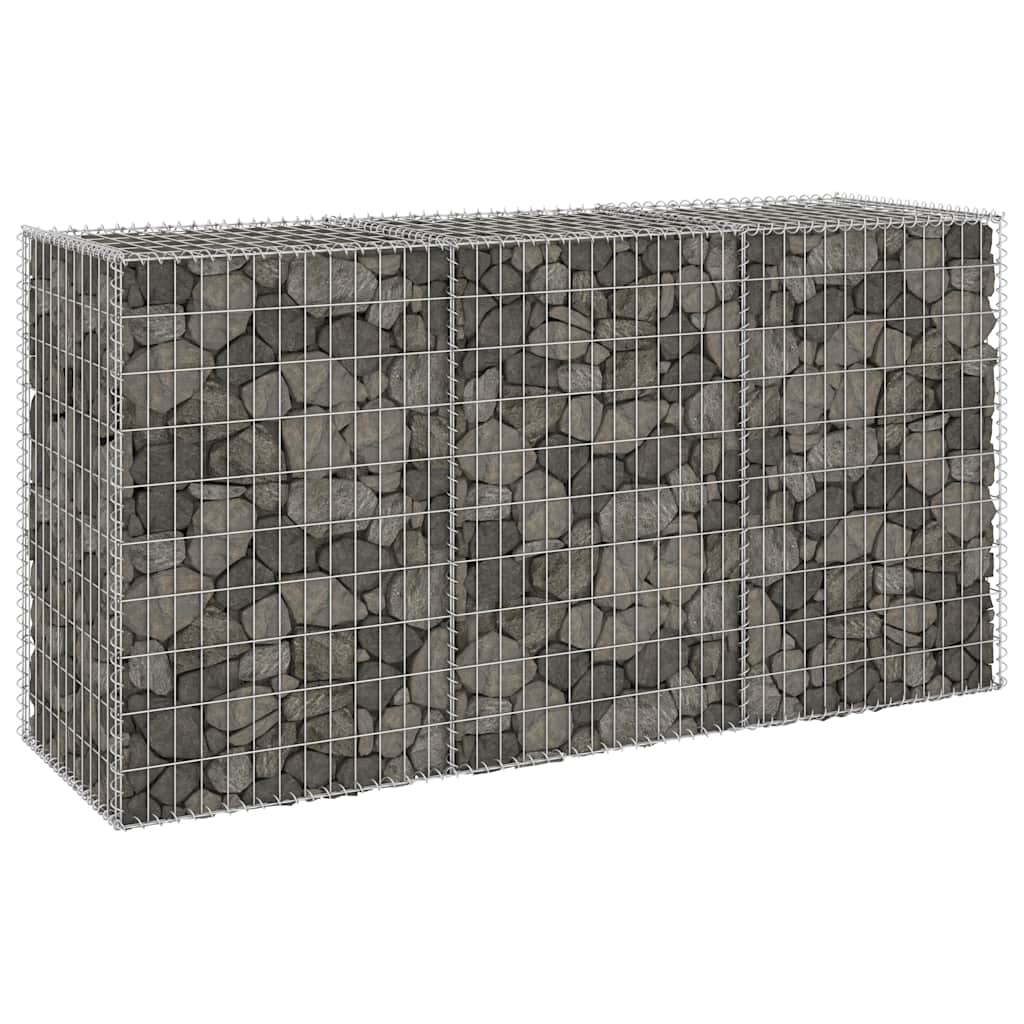 Gabion-Kivikori Kansilla Galvanoitu Teräs 200X60X100 Cm