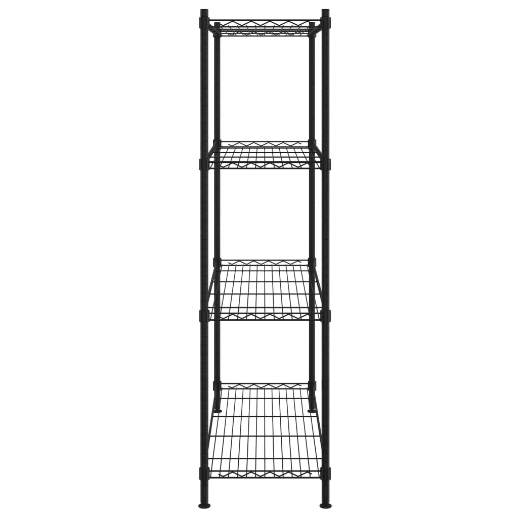 4-Kerroksinen Varastohylly 90X35X137 Cm Musta 200 Kg