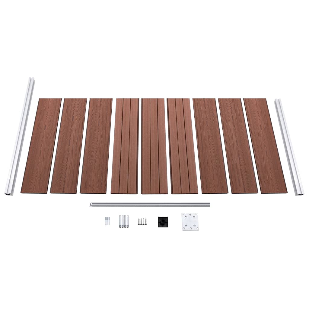 Aitapaneeli Wpc 95X186 Cm Ruskea