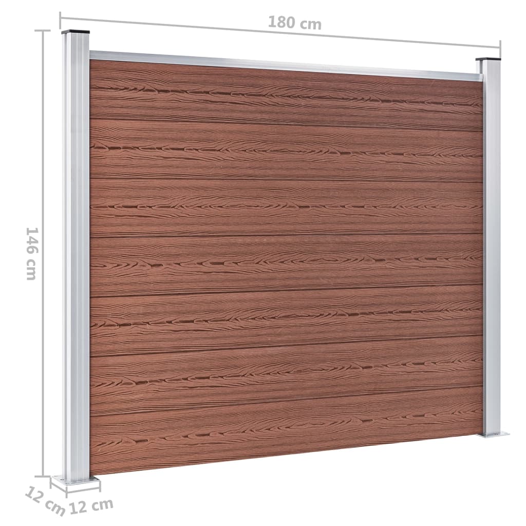 Aitapaneeli Wpc 180X146 Cm Ruskea