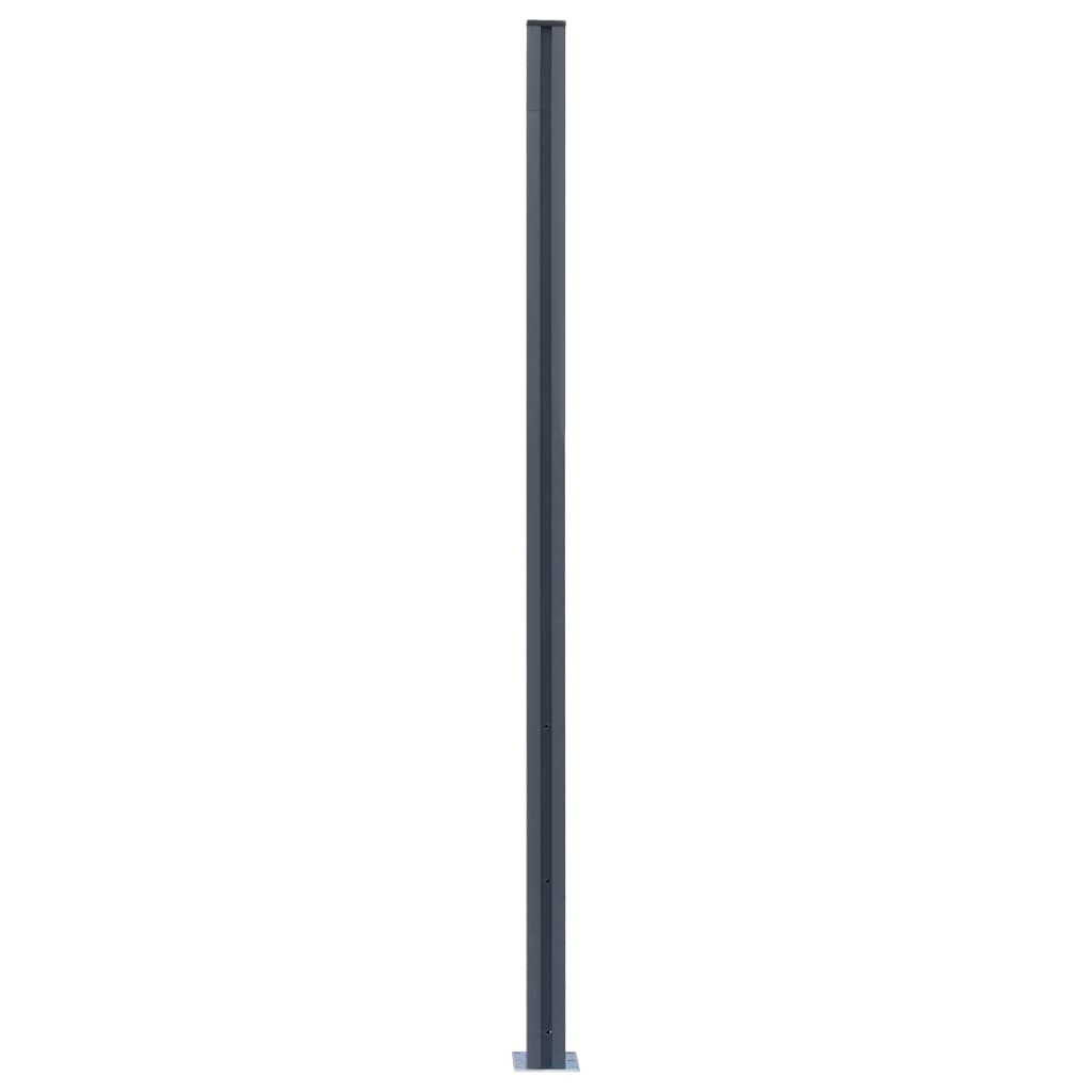 Aitatolpat 3 Kpl Tummanharmaa 185 Cm Alumiini