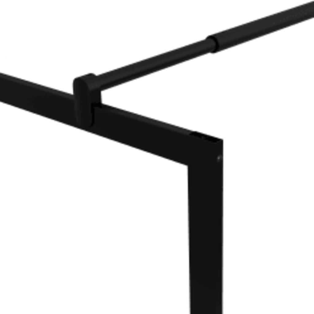 Walk-In Suihkuseinä Karkaistu Lasi Musta 80X195 Cm