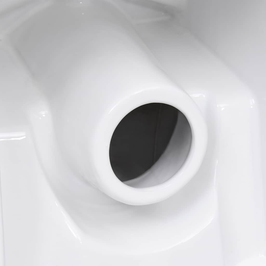 Keraaminen Wc-Istuin Pyöreä Alapuolinen Veden Virtaus Valkoinen