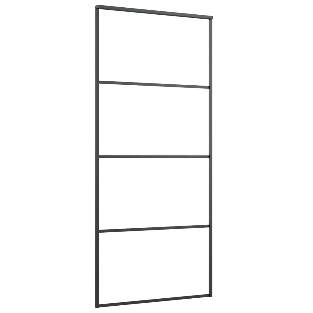 Liukuovi Alumiini Ja Esg-Lasi 90X205 Cm Musta