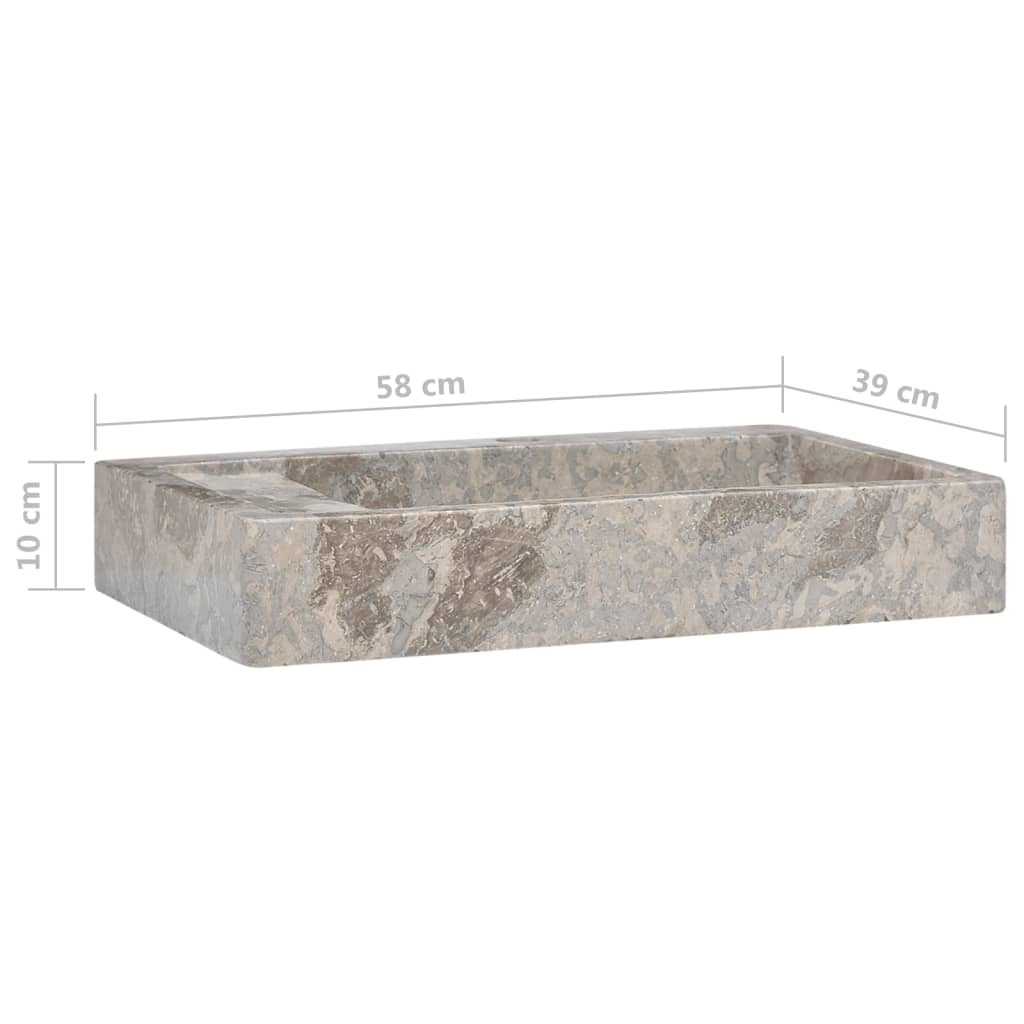 Pesuallas Harmaa 58X39X10 Cm Marmori