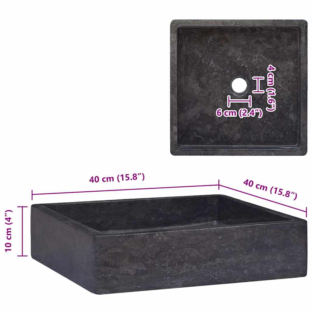 Pesuallas Musta 40X40X10 Cm Marmori